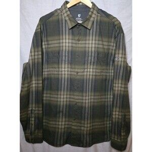 Kuhl Long Sleeve Button Up Lightweight Flannel Shirt Men’s 2XL Plaid 7202